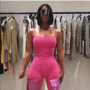 RARE Vintage Chanel Pink Nylon Bodysuit